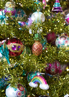 An image of a bright and colorful various ornaments