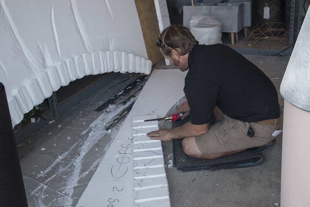 blogimage10 An image of one of the members creating the Hogwarts wall Halloween 2018
