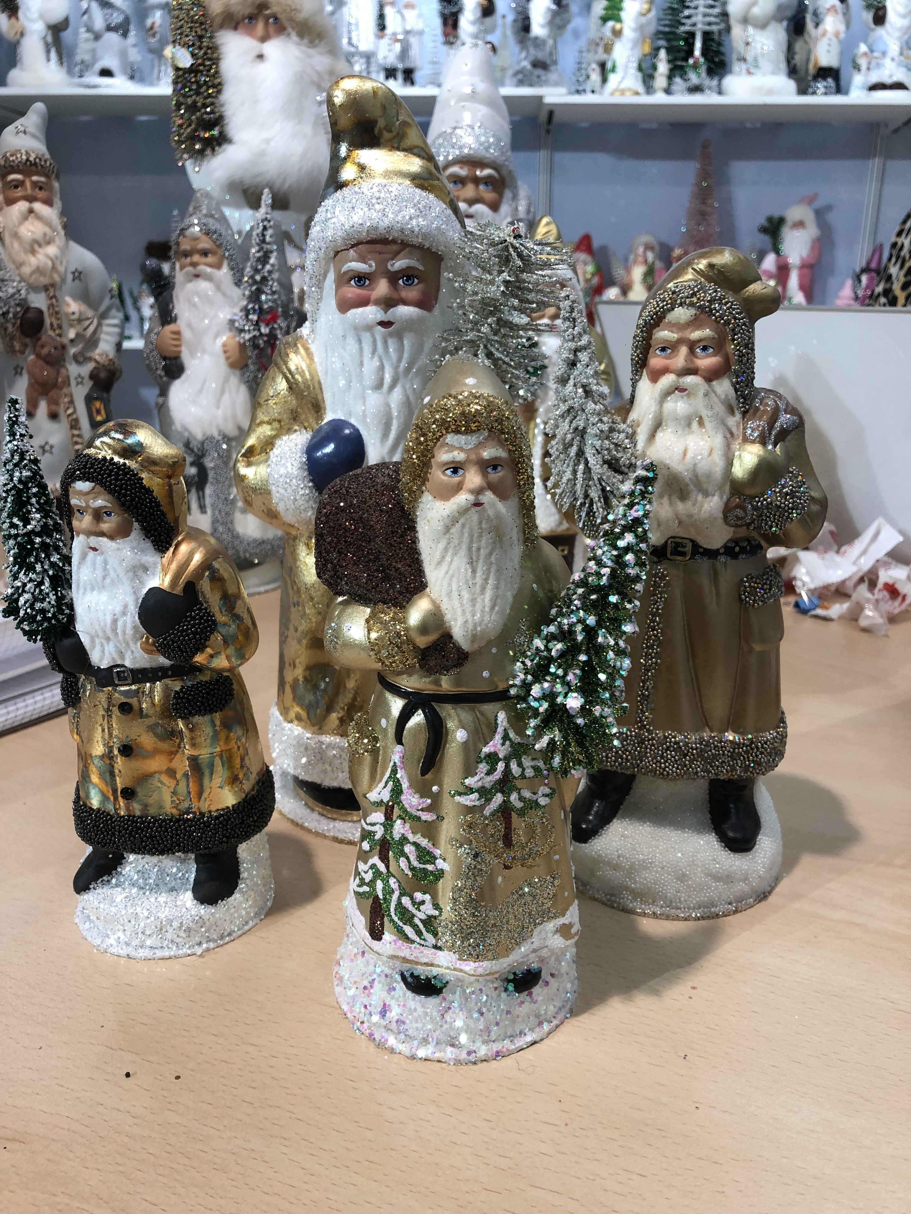 An image of exclusive 24K Gold Santa Collection