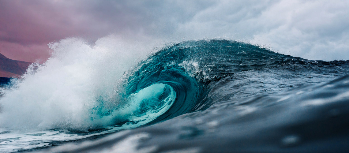 An image of a crashing ocean wave