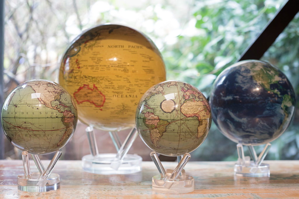 An image of multiple mova globes