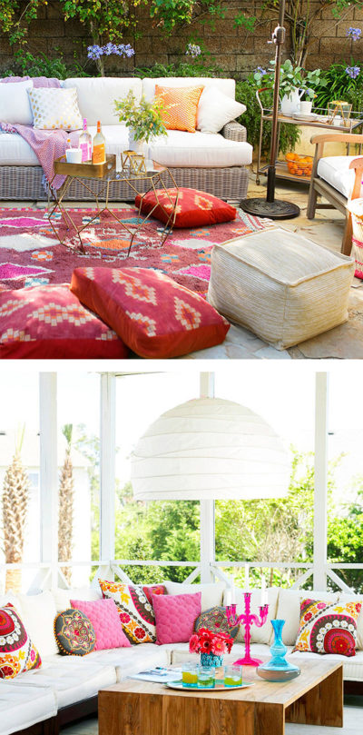 An image of a summer decortaing and entertaining inspiration outdoor living sets