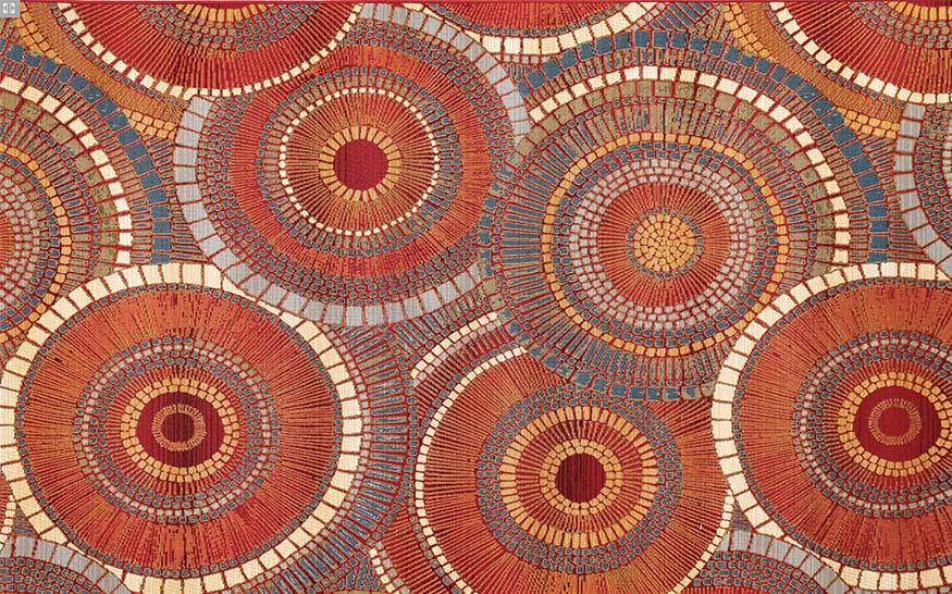 rug3 An image of a circle colorful patterned rug